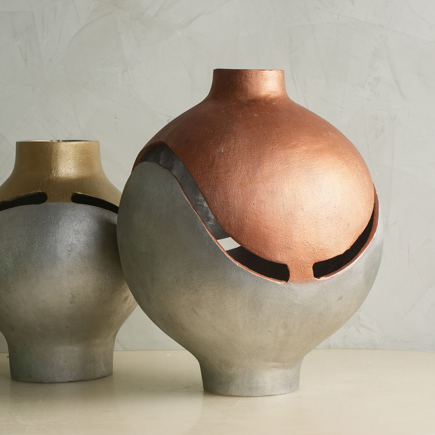 Silver & Gold Invisible Copper Vase