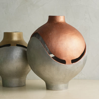 Silver & Gold Invisible Copper Vase