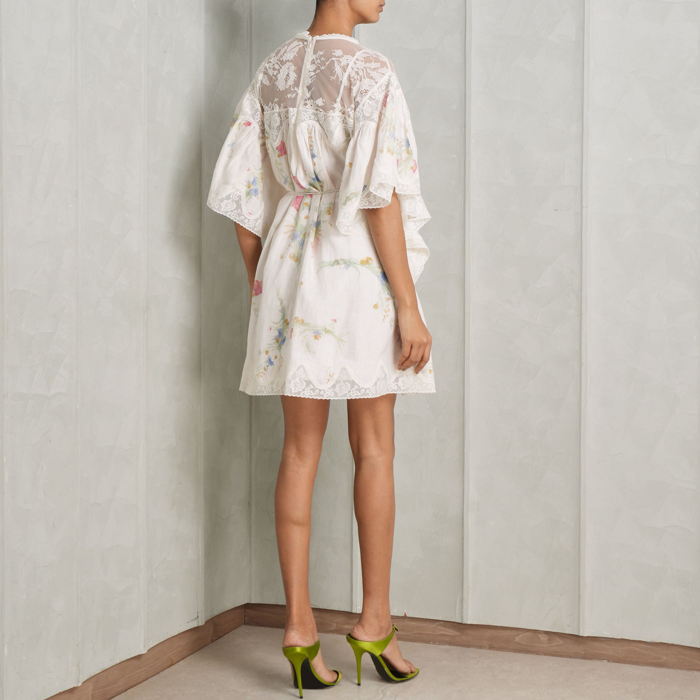 Lucky Lace Trim Mini Dress