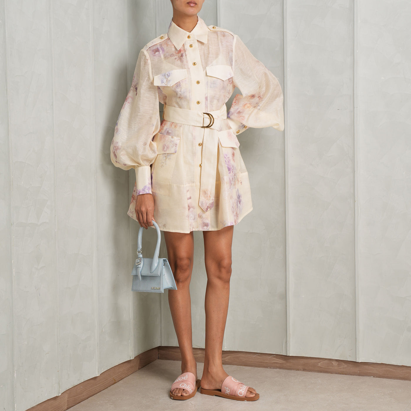 floral puffed sleeve dress zimmermann