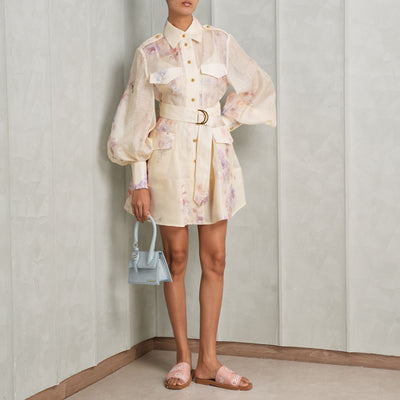 floral puffed sleeve dress zimmermann