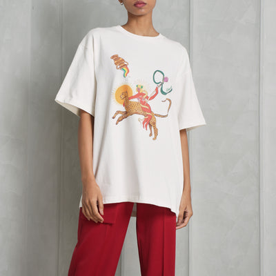 ALÉMAIS Meagan cotton cheetah printed t-shirt