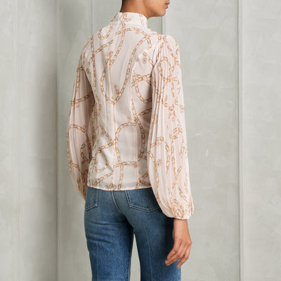 beige sunray pleated tops le mill zimmermann