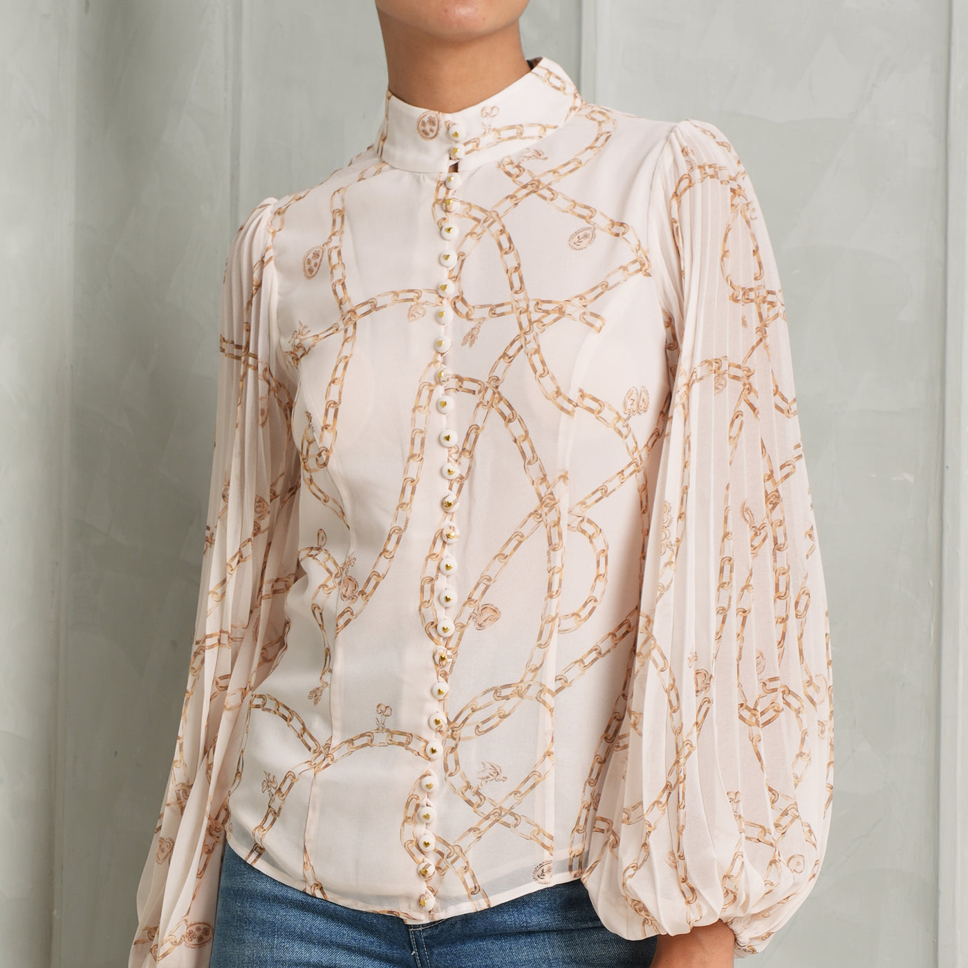 charm sunray pleated top zimmermann le mill