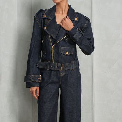 Zimmermann Night Sky Denim Biker Jacket