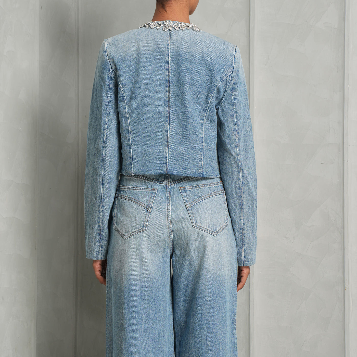 Zimmermann Blue Crush Embellished Denim Jacket for Women