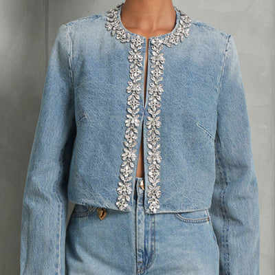 Zimmermann Crush Embellished Denim Jacket for Women