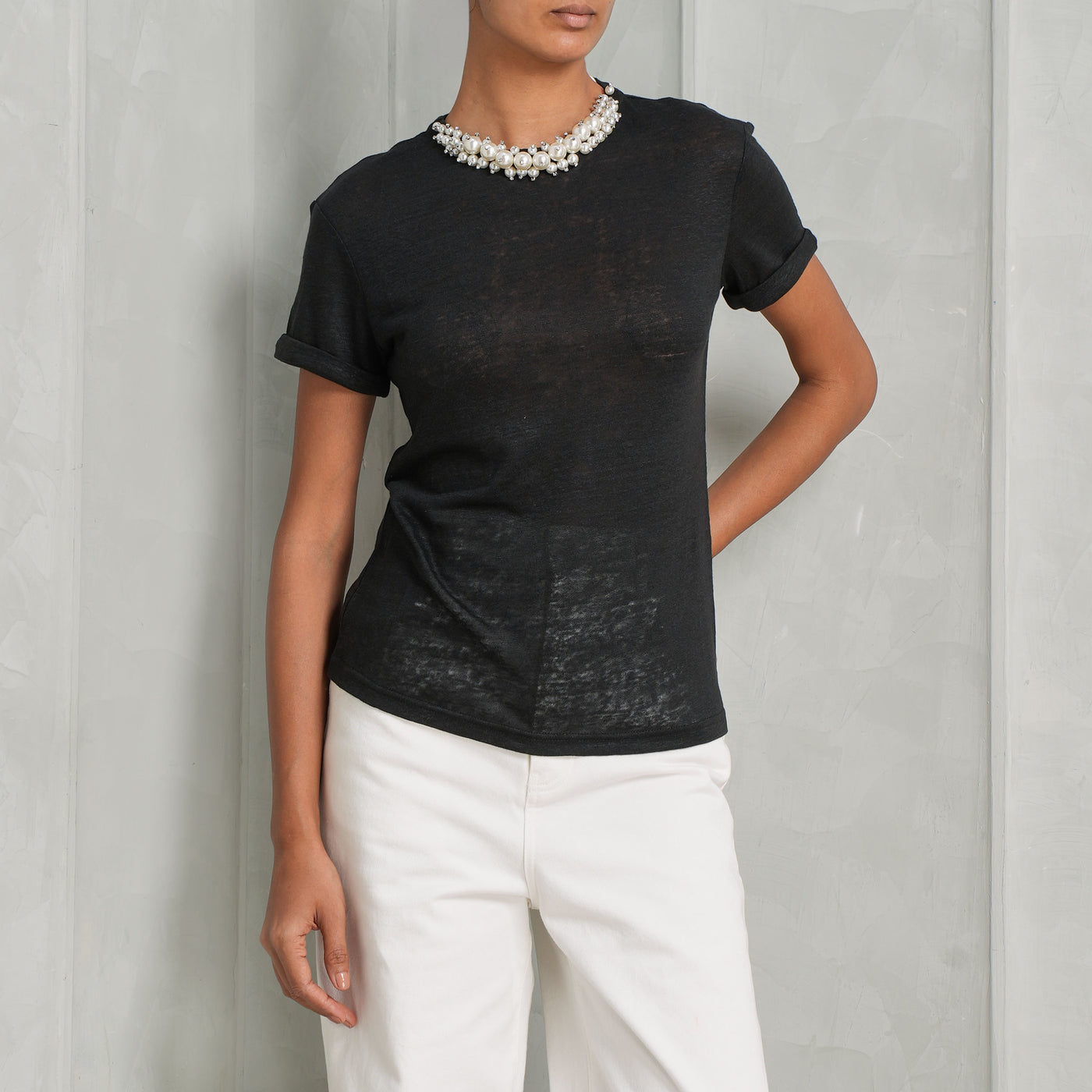 Zimmermann Black Crush Embellished Tee 