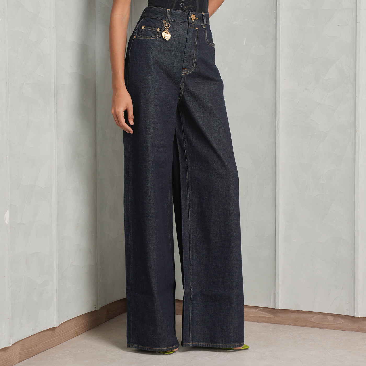 Zimmermann Dark Denim Crush Straight Jean