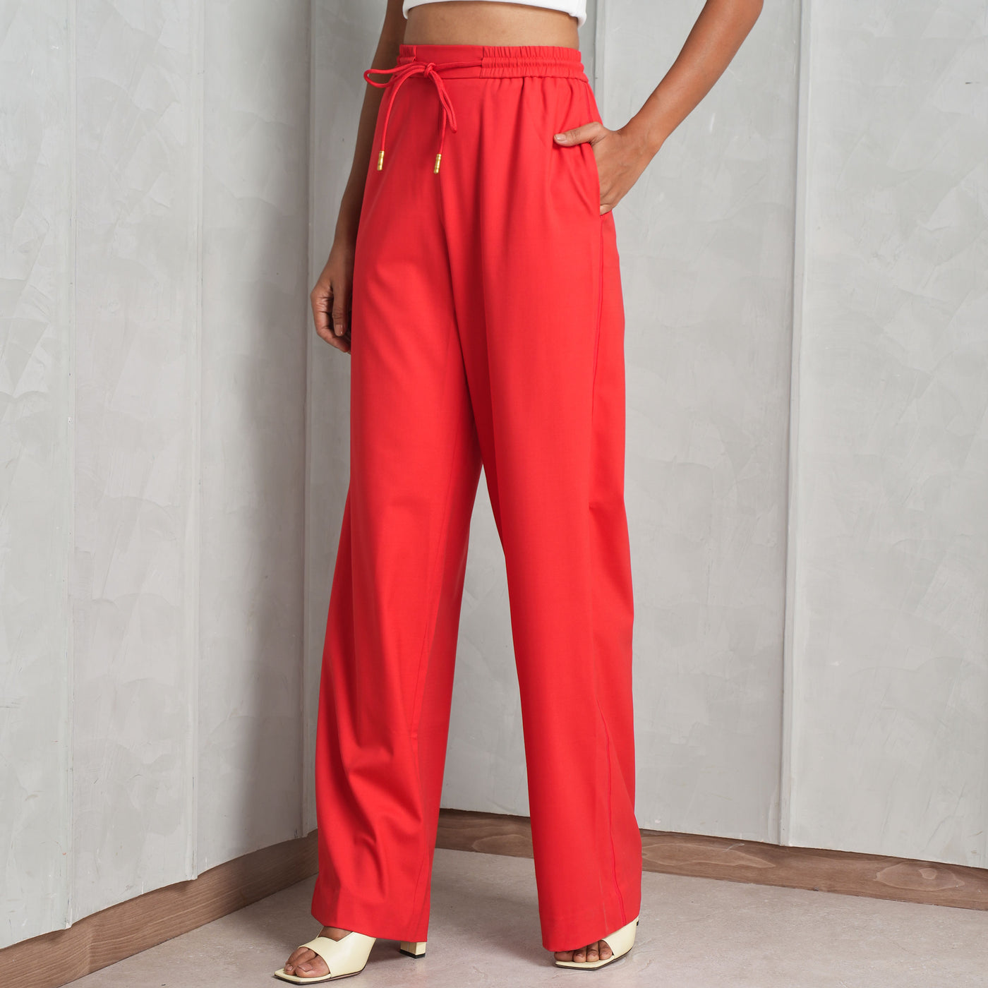 Zimmermann Red Crush Track Pant