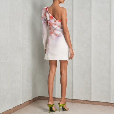 Zimmermann White Floral Asymmetrical Mini Dress