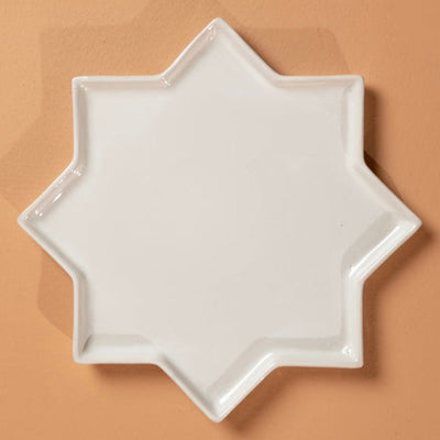 White Marble Star Plate