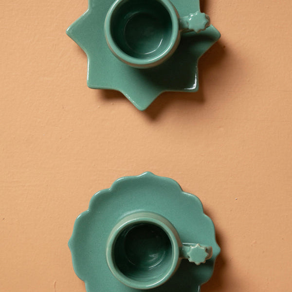 set of ceramic cups by Ecru at Le Mill