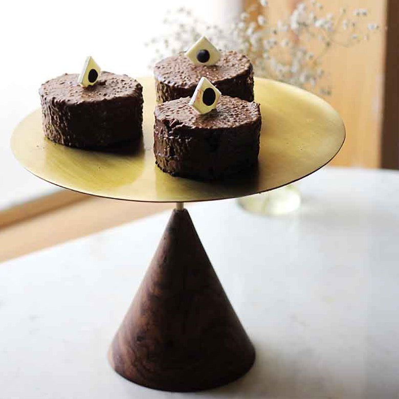 Objectry Cone Cake Wood Stand