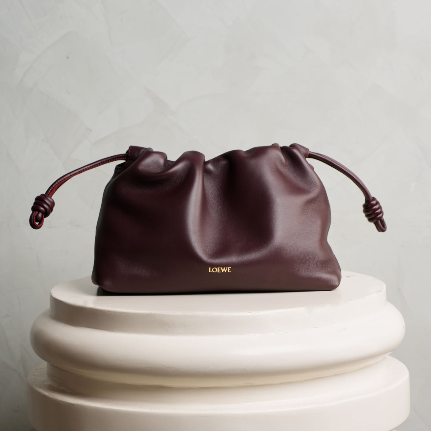 LOEWE Flamenco mini purse dark burgandy 