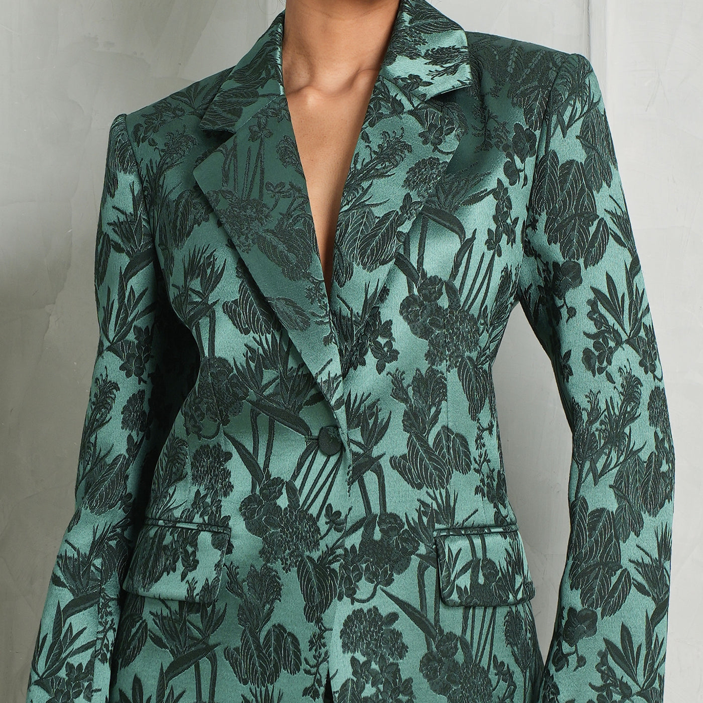 Floral Single-Breasted Jacket