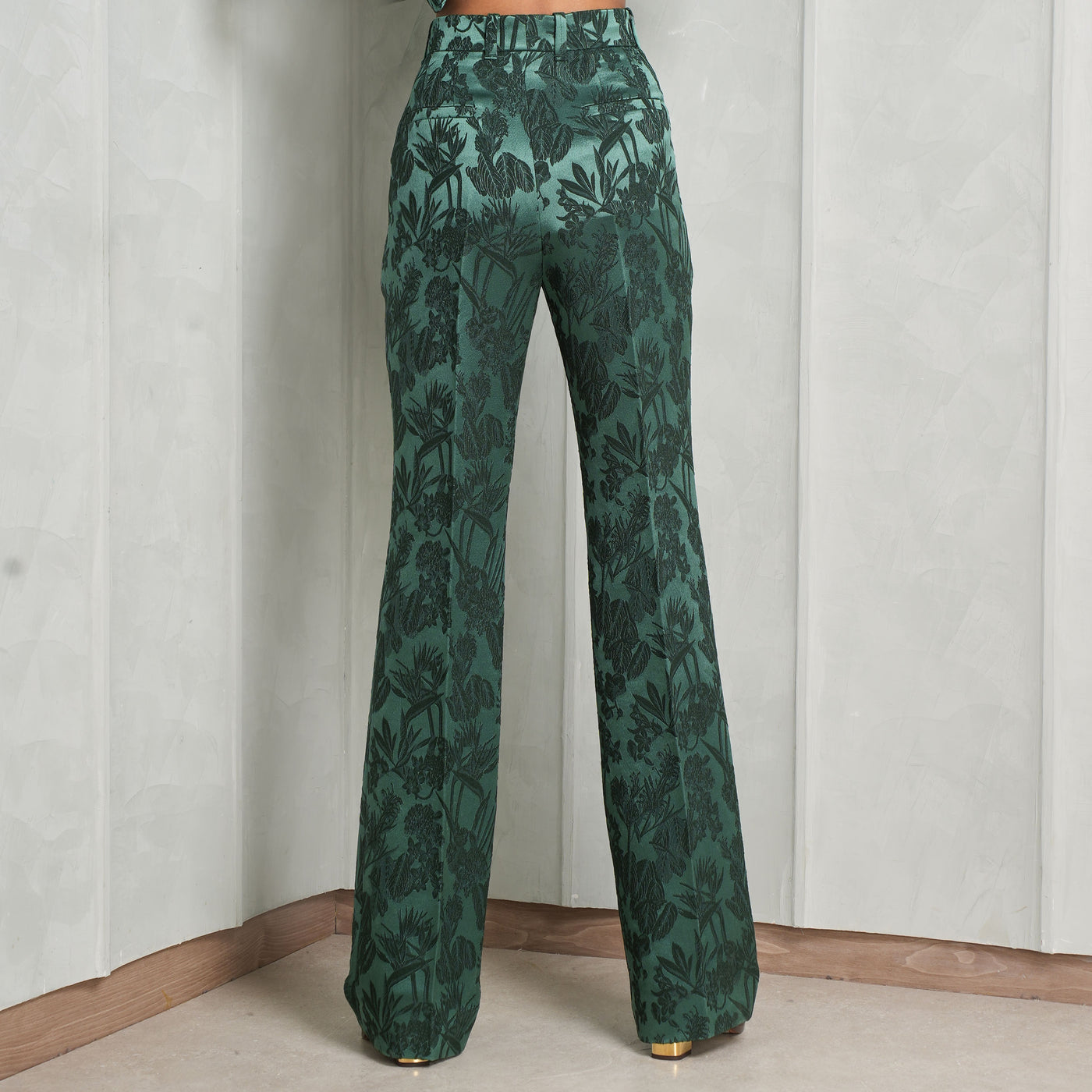 Floral High-Waisted Trousers