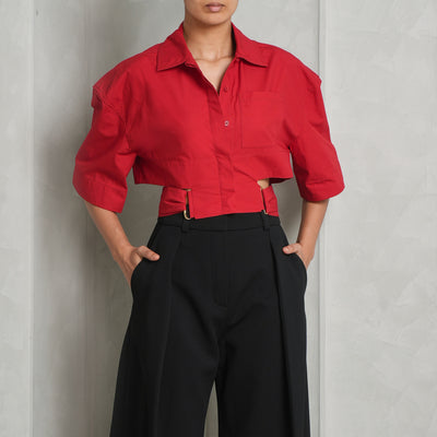 Jacquemus Cropped Shirt belt style at bottom 