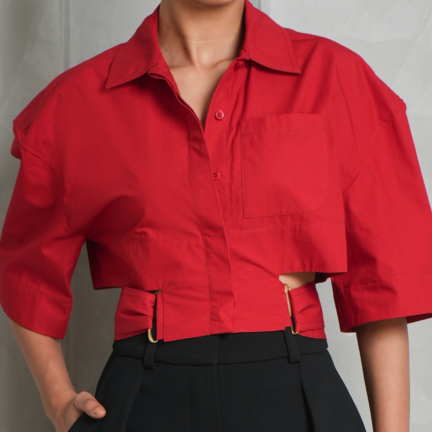 Jacquemus Cropped Shirt shorter sleeve