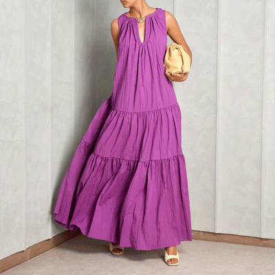 purple maxi dress