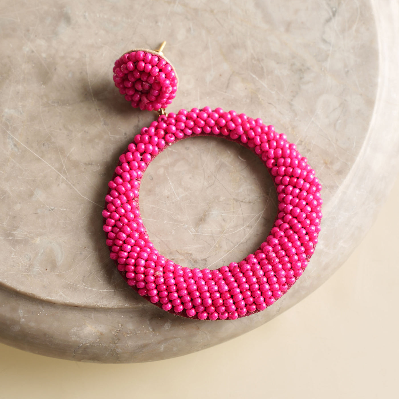 DEEPA GURNANI asta earrings pink glass beading