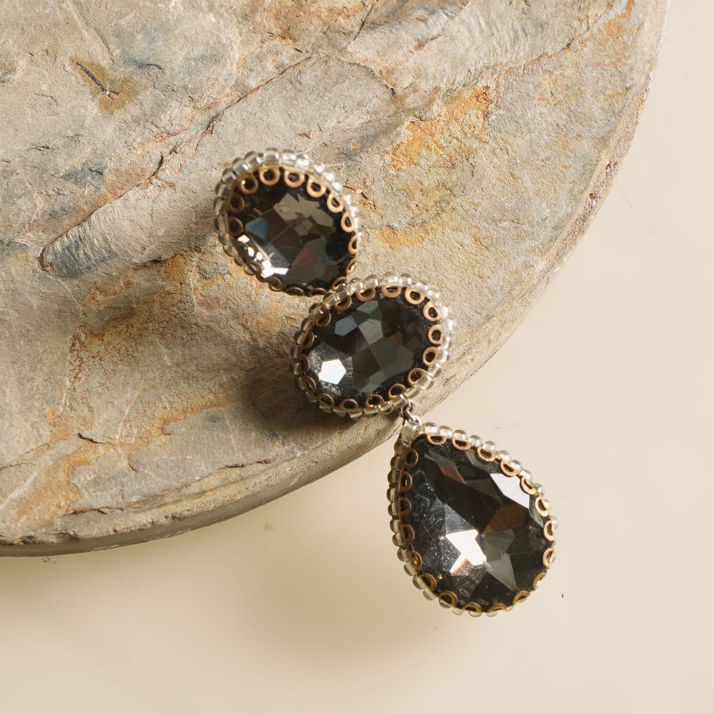 Deepa Gurnani Hadlee Black Earrings