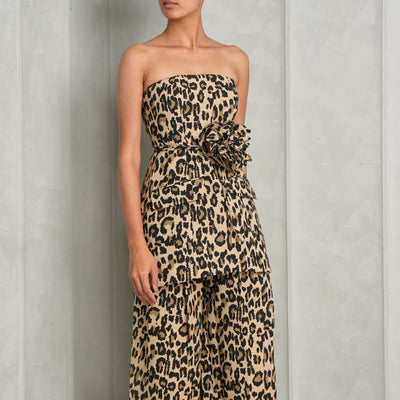 Jacquard Long Top Leopard Print