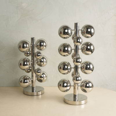 Large Dna Silver Candle Stand