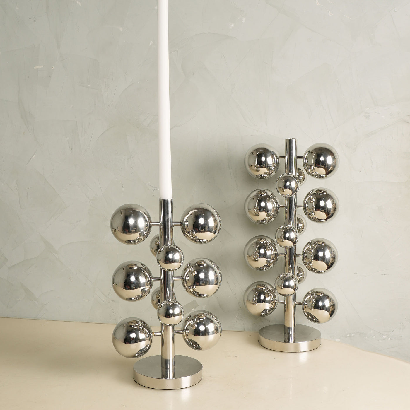 Medium Dna Silver Candle Stand