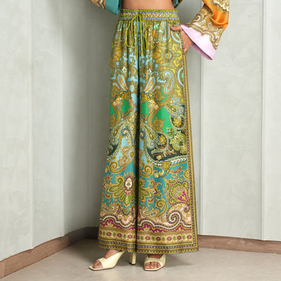 Printed silk pants by  Alémais 