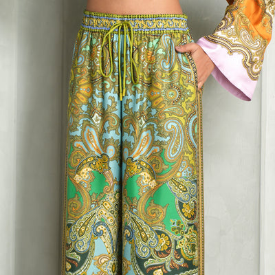 Paisley printed pants at Le Mill