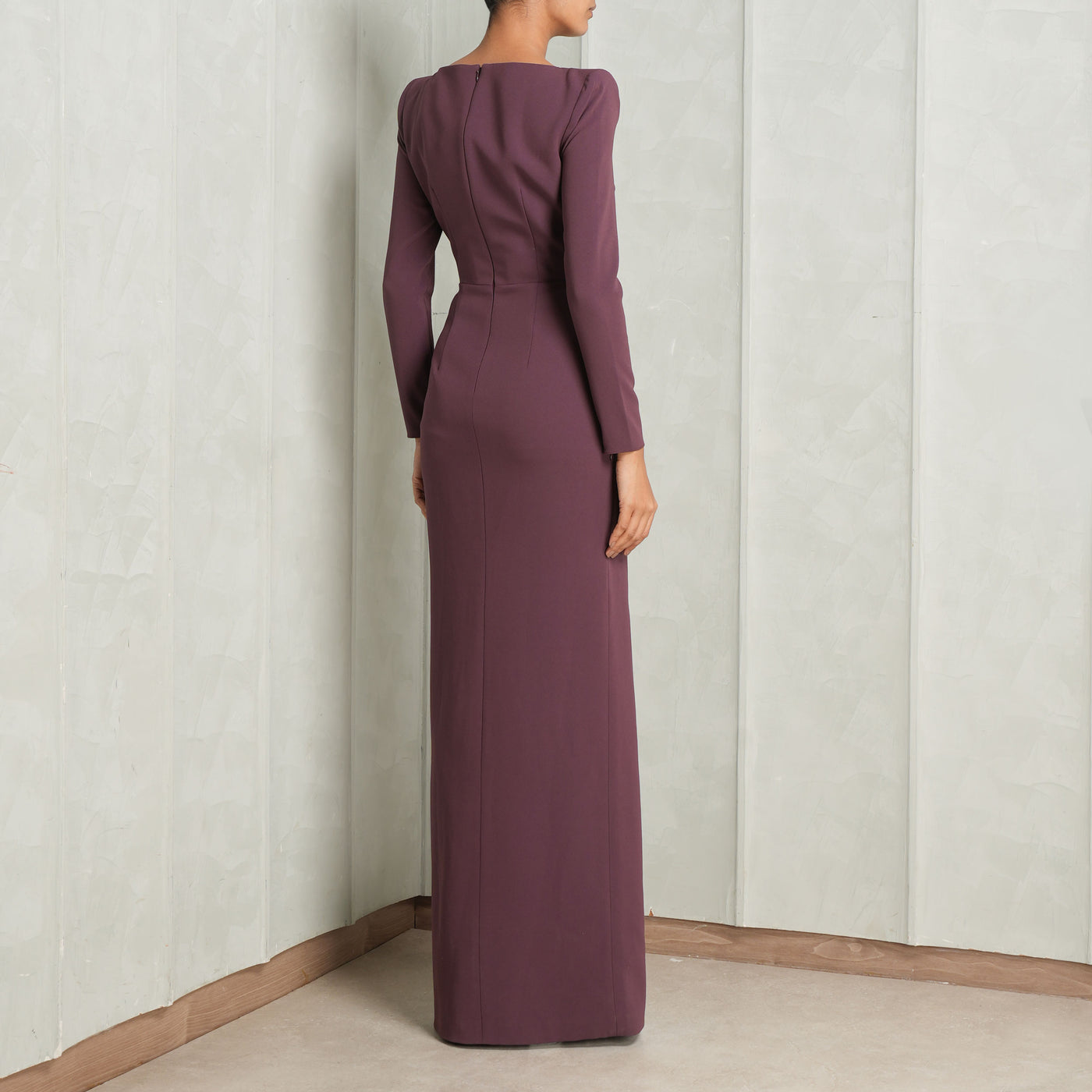 alex perry purple dress Alex Perry Velvet Draped Midi Dress - Purple - 80% Off