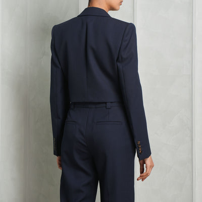 Chloé Cropped Spence Blazer Dark Blue