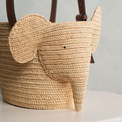 Elephant Basket Small Bag