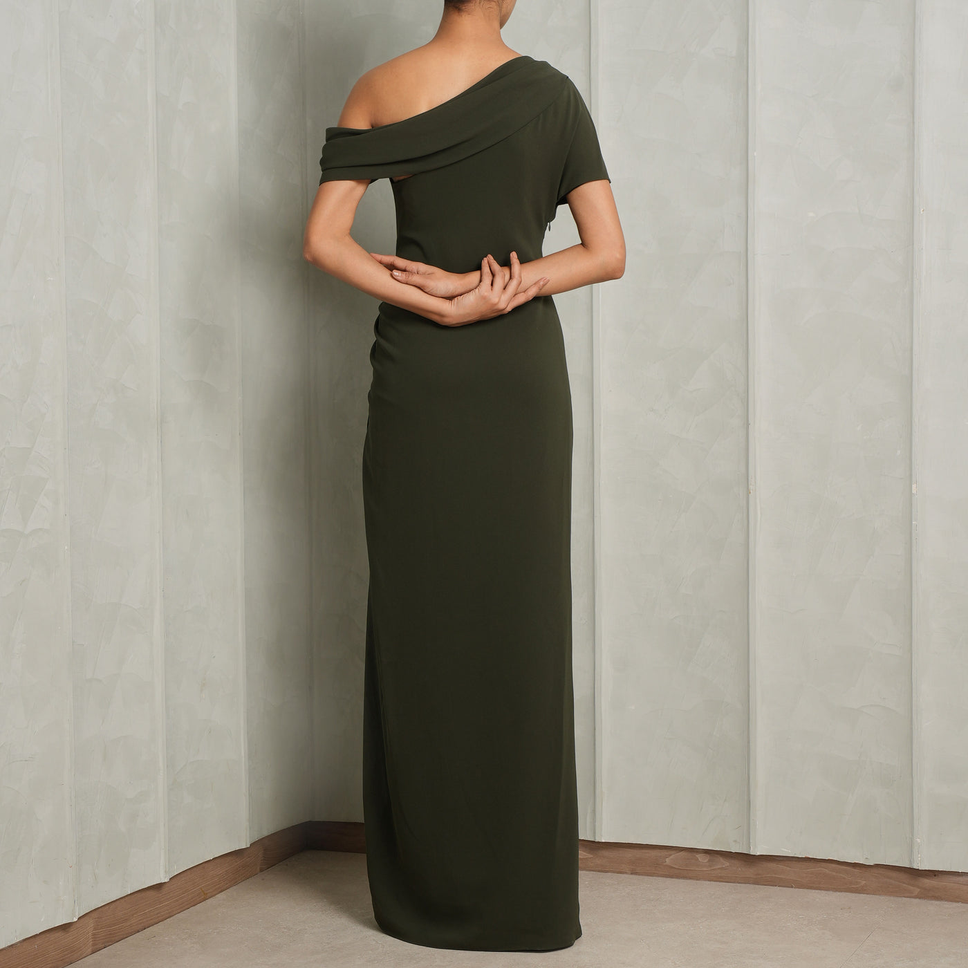 Simkhai Kally Draped Green Midi Dress