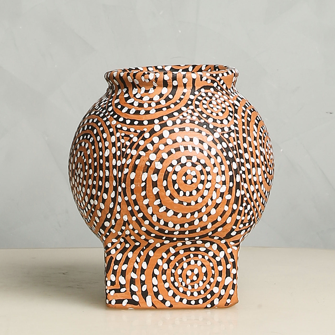 Tribal Hand Painted Modern Matka