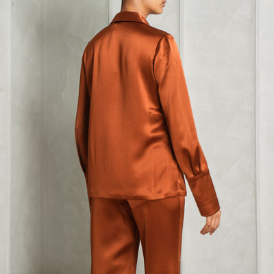 GALVAN Detour shirt full sleeves bronze hued satin 