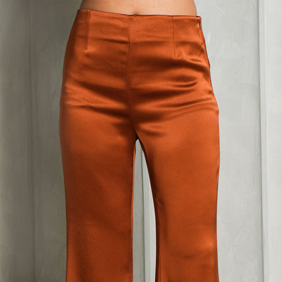 GALVAN Atruvia trousers bronze hued satin pants