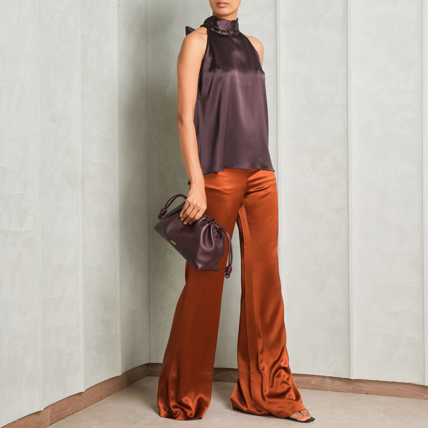 GALVAN sienna top neck chocolate brown