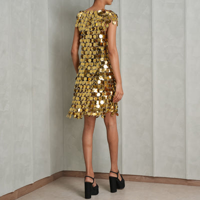 Rabanne Gold Sparkle Short Dress