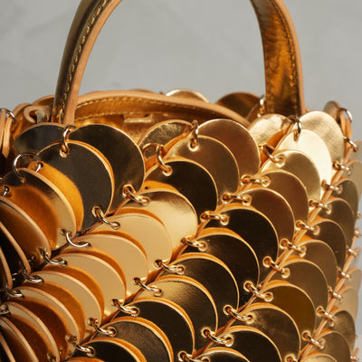 Rabanne Gold Bucket Handbag