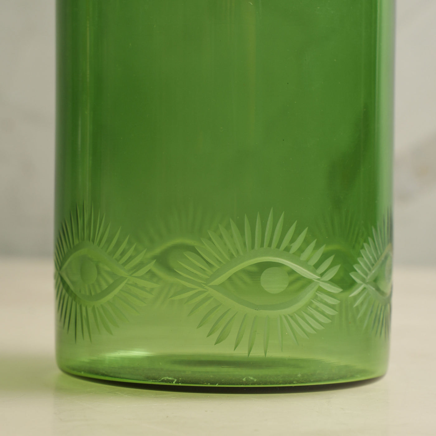 Ecru Green Eye Tumbler Glasses