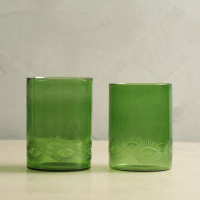 Ecru Green Eye Tumbler