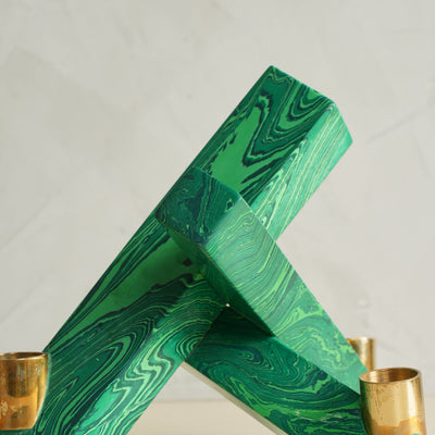 Small Resin Assemblage Candle Stand