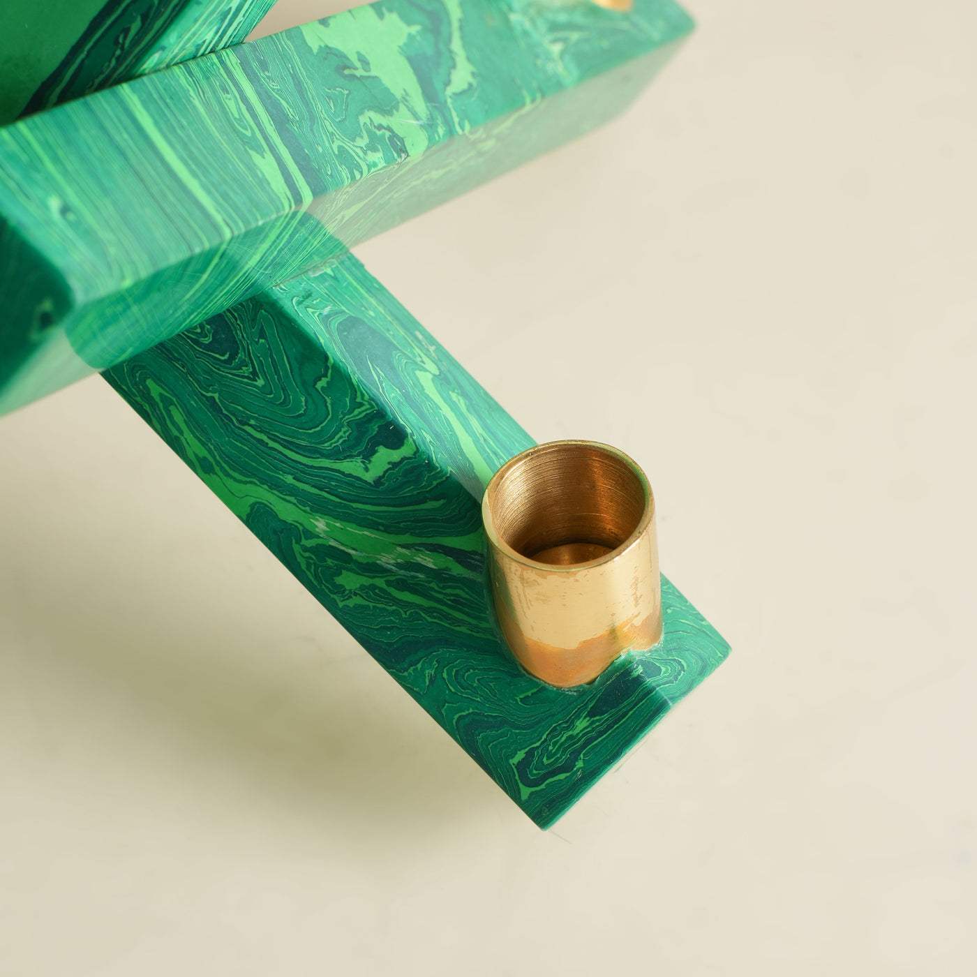 Small Resin Assemblage Candle Stand