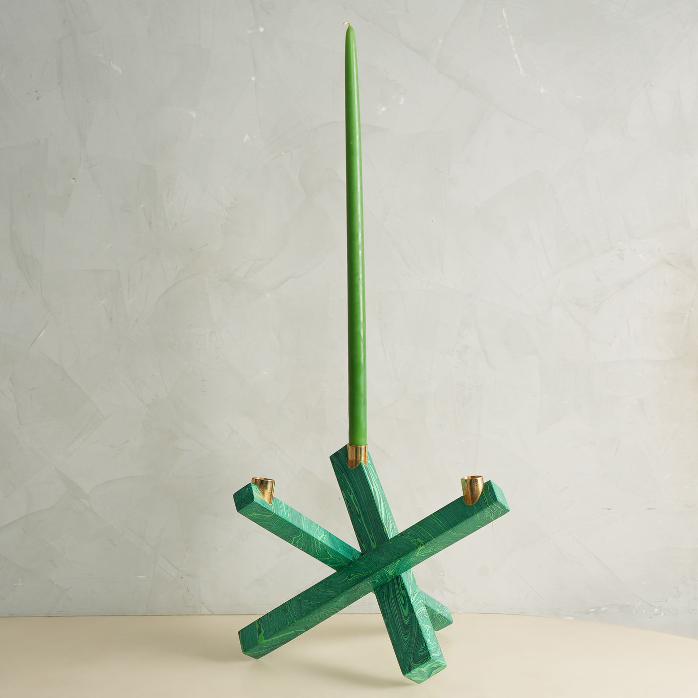 Large Resin Assemblage Candle Stand