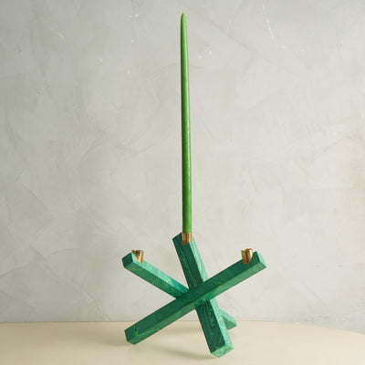 Large Resin Assemblage Candle Stand