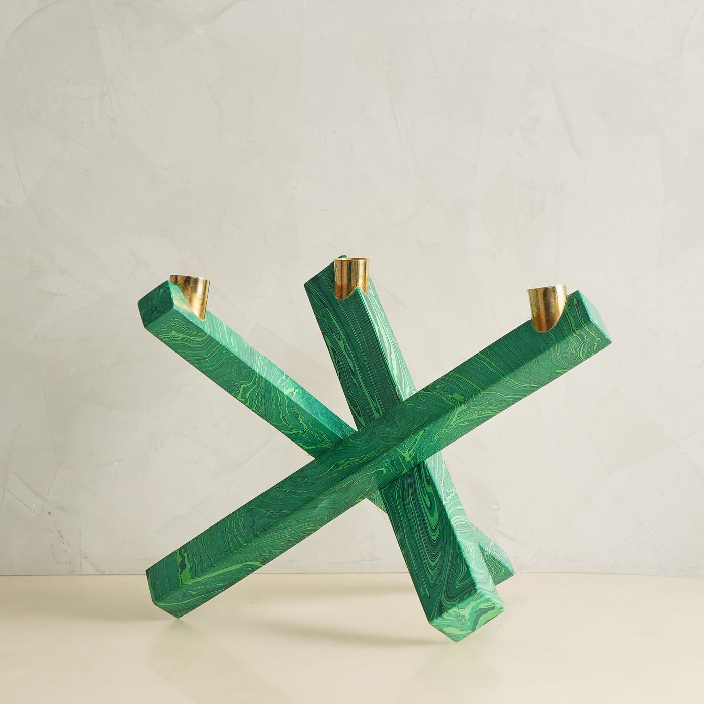 Large Resin Assemblage Candle Stand