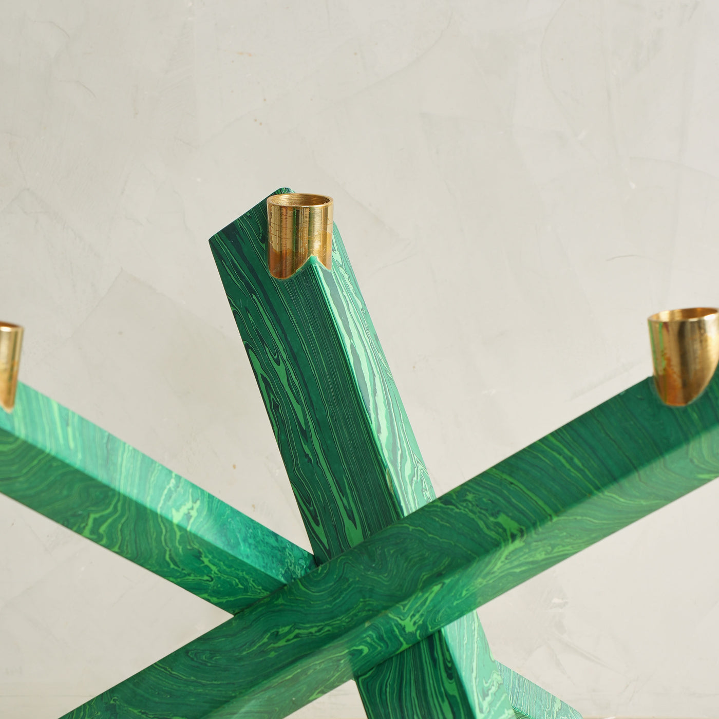 Large Resin Assemblage Candle Stand