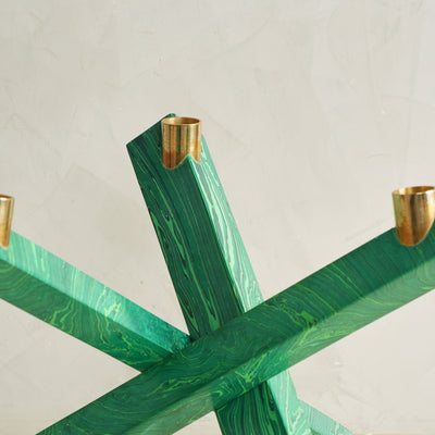 Large Resin Assemblage Candle Stand